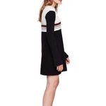 Free People Colorblock Sweater Dress Medium Knit Neutral Black Linen Cotton Photo 5