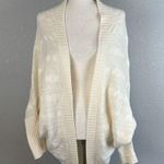 White Warren Dolman Sleeve Cable Knit Cardigan Sweater Size Small Ivory Cashmere Photo 2
