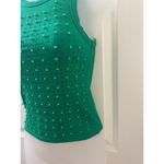 White Birch  green Sleeveless Tank Top Crew Neckline Fitted Women’s Size small Photo 2