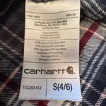 Carhartt Women’s Plaid Flannel Button Up Shirt Long Sleeve Green Rustic Outdoors Photo 5