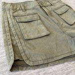 POL Womens Clothing Pocket Shorts Cotton Size Large Olive Green Minimalist Photo 2