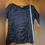 Classiques Entier Vintage Y2K  Black Silk Ruched Top, Size 2X, NWT Photo 2