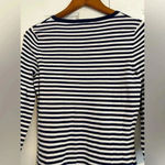 Sail To Sable STS Navy and White Striped Bell Sleeve Sweater Dress XS Photo 6