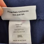 Katherine Heigl Collection Scrubs Dark Blue Long Sleeve Top flower sz 2XL Photo 5