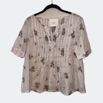 Anthropologie  Maeve  Orchid Island Pleated Top Photo 2