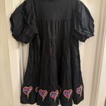 Queen of Sparkles Black Dress with Bedazzled Hearts Size M Photo 1