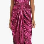 Donna Morgan Women's Evening Glitter Shimmer Pink Sleeveless Maxi Dress 10 NWT Photo 0