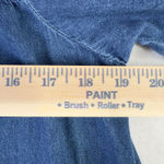 LA CERA Denim Dress Floral Embroidered Button Front Midi Women's Medium Blue Size undefined Photo 8