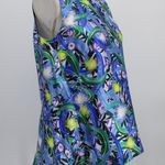 Peter Pillotto Silk Sleeveless Top Blouse Bright Blue Green Hi Low UK 10 US 6 Photo 1