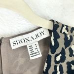 Shona joy  Buell Plunged Draped Mini Dress Leopard Size 2 Faux Wrap Cocktail Photo 9