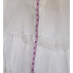 Mac Duggal Ieena for High Low Tiered Chiffon Gown White Size 6 Photo 11