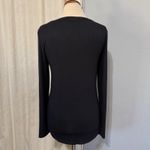 Old Navy Luxe Black Long Sleeve Crew Neck Tunic Top Womens Size M Photo 2