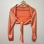 House Of CB  Meena Satin Tie Top Size Small Orange Photo 1