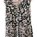 Dana Buchman Abstract Print Sleeveless Top Blouse Casual Elegant L Photo 0