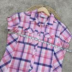 Columbia  Women’s Cotton Pink Camp Henry Short Sleeve Shirt Button Front Size L Photo 9