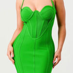 Mew Mews Bright Green Bandage Dress NWOT L Size L Photo 0