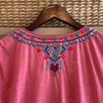 Johnny Was  Catalina Everyday Tee Pink Boho Embroidered Floral Tee, S Photo 4
