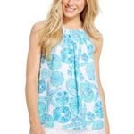 Lilly Pulitzer NWOT Target Sea Urchin White Blue Sleeveless Halter Top Size XS Photo 0