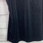 Halogen - Black/Silver Stripe Ribbed V-Neck Velvet Photo 4