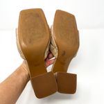 ZARA Neutral Nude Quilted Square Toe Heels Photo 5