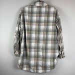 THML Jacket Shacket Women Small Green Brown Plaid Button Pocket Flannel Ranch Photo 5