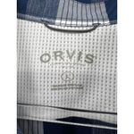 Orvis Mens Blue Plaid Button Up Shirt Short Sleeve Casual Size Large Photo 4