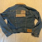 Ralph Lauren Blue Jean Jacket with Flag Patch Photo 1