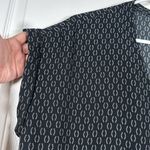 Pleione  Black White Anthropology Short Sleeve Blouse Size Large EUC #2535 Photo 1