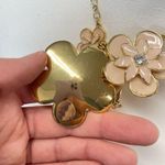 Kate Spade  Pink Enamel Flower Necklace Gold Tone Jewelry Photo 5