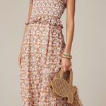 J.Crew  Petite Ravenna dress in sunset rose block-print ramie Photo 0