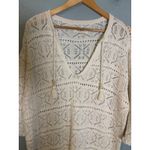 l*space L* Diamond Eyes Cream Crochet Swim Cover Up Size XS/S Travel Resort Photo 4