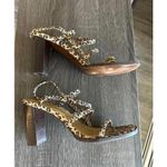 Enzo Angiolini  Womens Heels Size 6.5M Animal Print Strappy Open Toe Shoes Photo 4