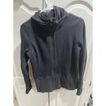 Athleta Women’s Full Zip Hoodie Jacket Black Size Small Hooded Activewear Yoga Photo 3