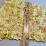 BP  Womens One Shoulder Crop Top Yellow Floral Size Small‎ Photo 6