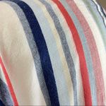 Susina Wide Sleeve‎ Blouse Striped Pink Blue Relaxed Fit V Photo 4