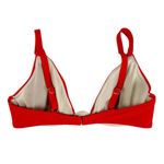 Shade & Shore Bright Red Underwire Padded Spaghetti Strap Bikini Top Size 34D Photo 1