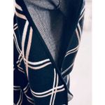 Jones New York  Women's Black Tan White Mock Neck Zip Poncho L/XL Photo 3