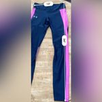 Under Armour  Women’s M Navy/Hot Pink Heat Gear Mileage Compression Leggings Photo 7