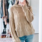 J.O.A. Neutral Tan Cowl Neck Sweater  Photo 4