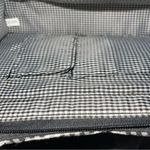 Women’s Black and White Check Snowman Shoulder Bag Quilted Outer Zipper Closure Photo 6