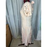dress cutwork lace pink vintage romantic shoulder pads Size M Photo 6