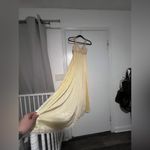 70s butter yellow and cream floral lace slip dress cottagecore fairy vintage Photo 1