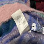 Sunday Best Striped V Neck Kitten Cropped Sweater Size S Purple Photo 4