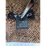 Cigliano brown snakeskin Faux Leather Vegan long blazer fully lined Sz 12 Photo 3