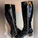 Tory Burch  Madison Black Patent Leather Knee High Boots Photo 2