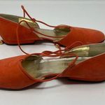 Salvatore Ferragamo Ankle Strap Slip On Orange Shoes Size 7.5 Photo 8