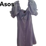 ASOS Scoopneck Baby doll dress Baby Blue sz6 NWT Photo 2