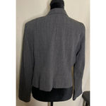 Ralph Lauren Lauren  Grey Stripe‎ Wool Blend Blazer Women 12P 3 Buttons Business Photo 1