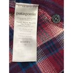 Patagonia  Organic Cotton Plaid Flannel Shirt Women Size 10 Red Blue Sustainable Photo 6