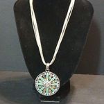 Lia Sophia  silver tone floral pendent necklace Photo 0